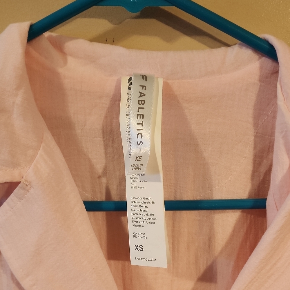Fabletics Light Pink Collared Top - image 4